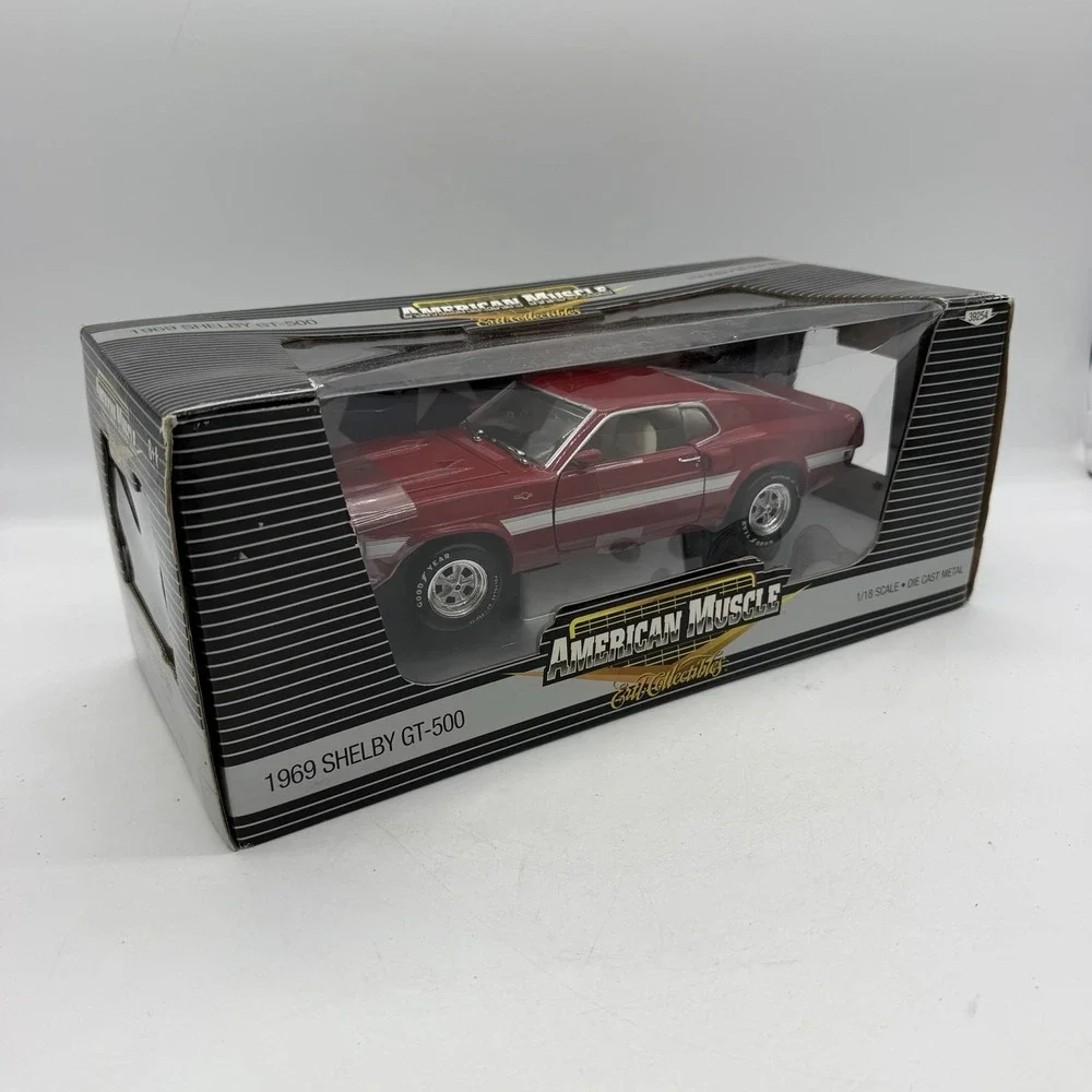 ERTL 39254 AMERICAN MUSCLE 1969 SHELBY GT-500 1:18 Red Die-Cast Metal Car BUMPER